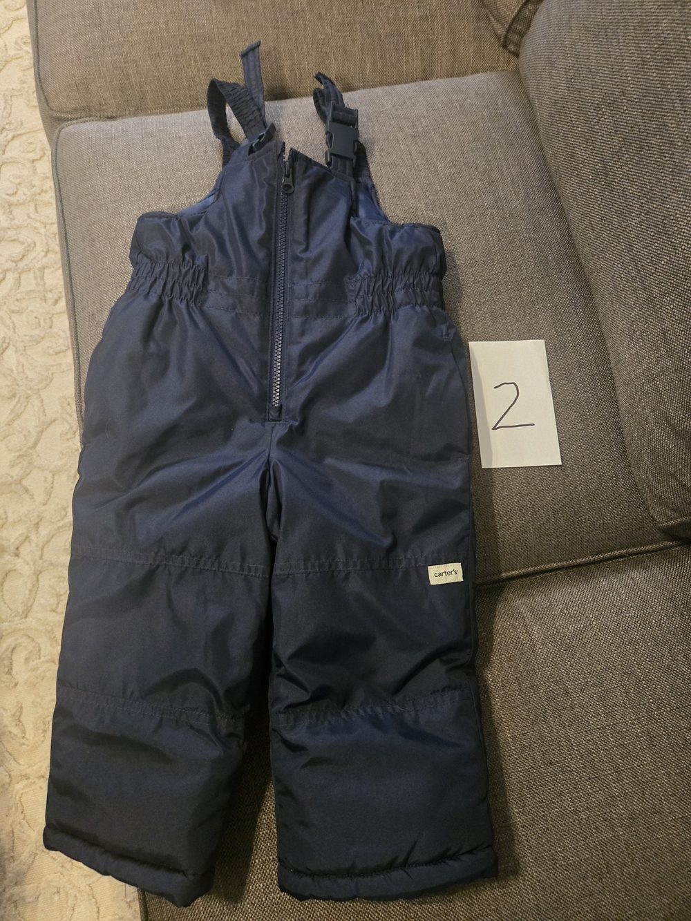 Carter's Navy Blue Insulated Kids Snow Bib Overalls